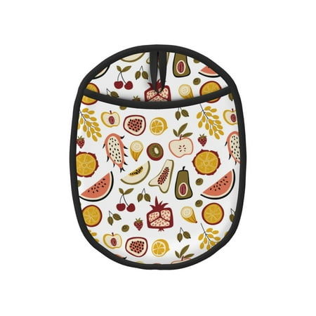 

cartoon watermelon Pot Holders for Kitchen - Heat Resistant Oven Mitts Hot Pads with Pocket Non Slip Silicone Pot Holders Cuteness Hanging Loop Potholders for Kitchen Baking