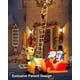 thumbnail image 3 of 9.9Ft Christmas Ladder Lights with Santa Claus - 338 LED Lights, 8 Modes, Timer Memory Function, Mains Powered, Indoor Outdoor Garden Tree Christmas D, 3 of 4