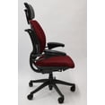 thumbnail image 3 of Humanscale Freedom Chair Added Headrest Fully Adjustable Model Burgundy Fabric, 3 of 5