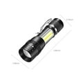 thumbnail image 4 of BCZHQQ USB Rechargeable Flashlight Telescopic Zoomable Spotlight T6 Lamp Beads Long-Range 1000m Portable Floodlight Mini Handheld Flashlight for Outdoor Emergencies Camping Fishing Power Outage Cars, 4 of 9