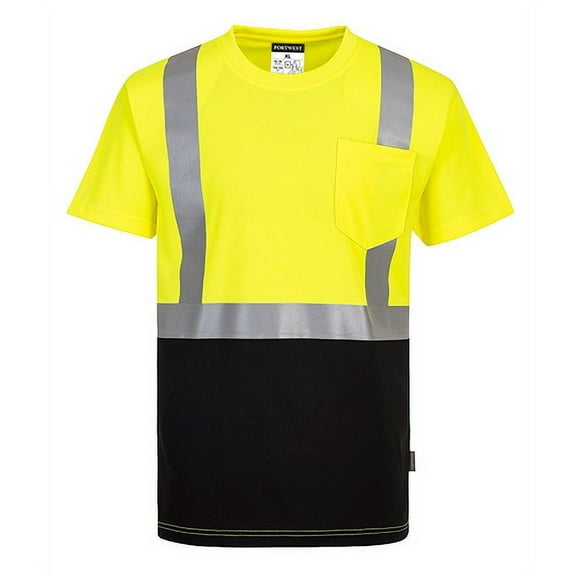 Portwest S358 Nashville Two-Tone Safety T-Shirt Yellow/Black, XX-Large