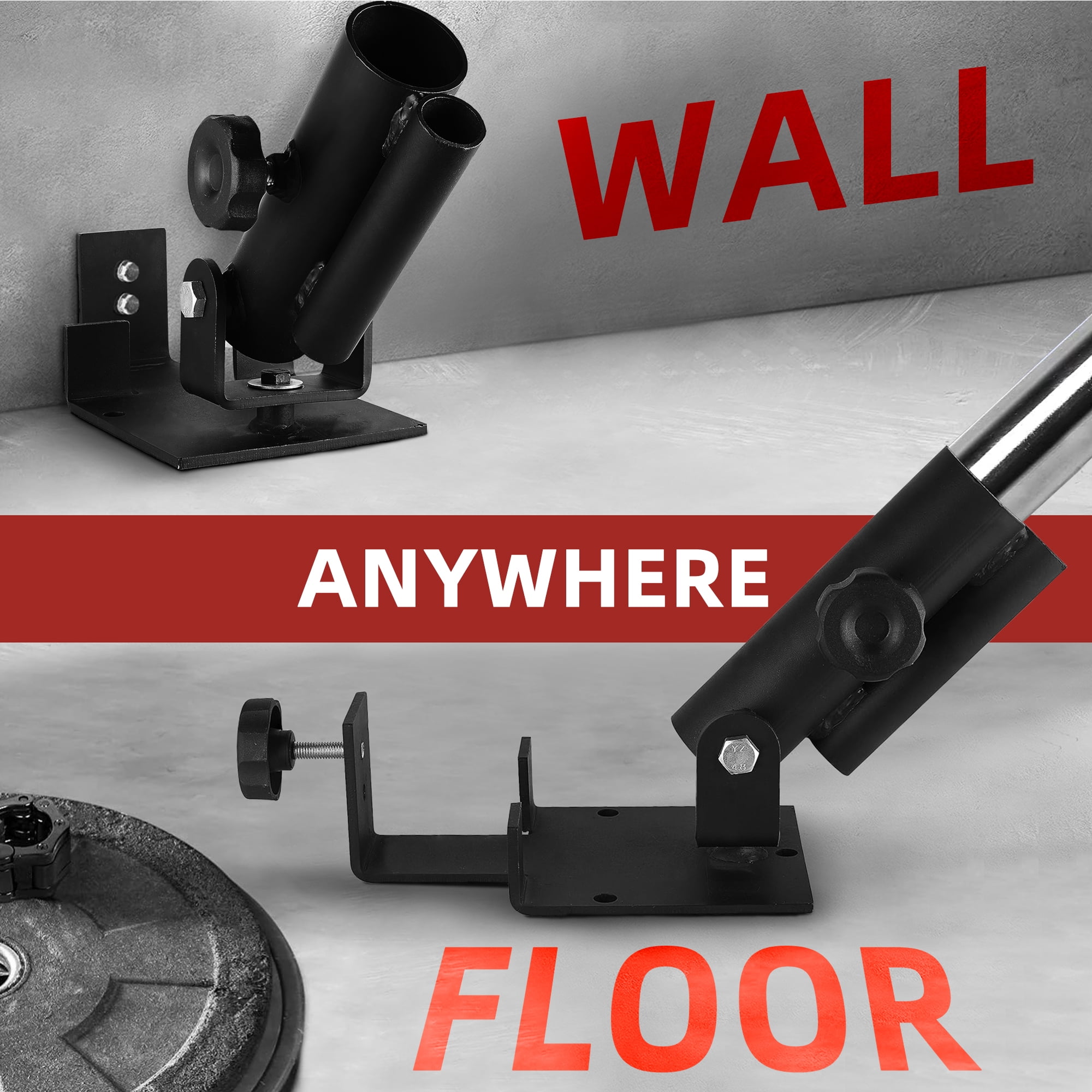 Signature Fitness T-Bar Row Platform for 2" or 2.5" Power Cages – Full 360° Swivel & Easy to Install – Fits 1” Standard and 2” Olympic Bars