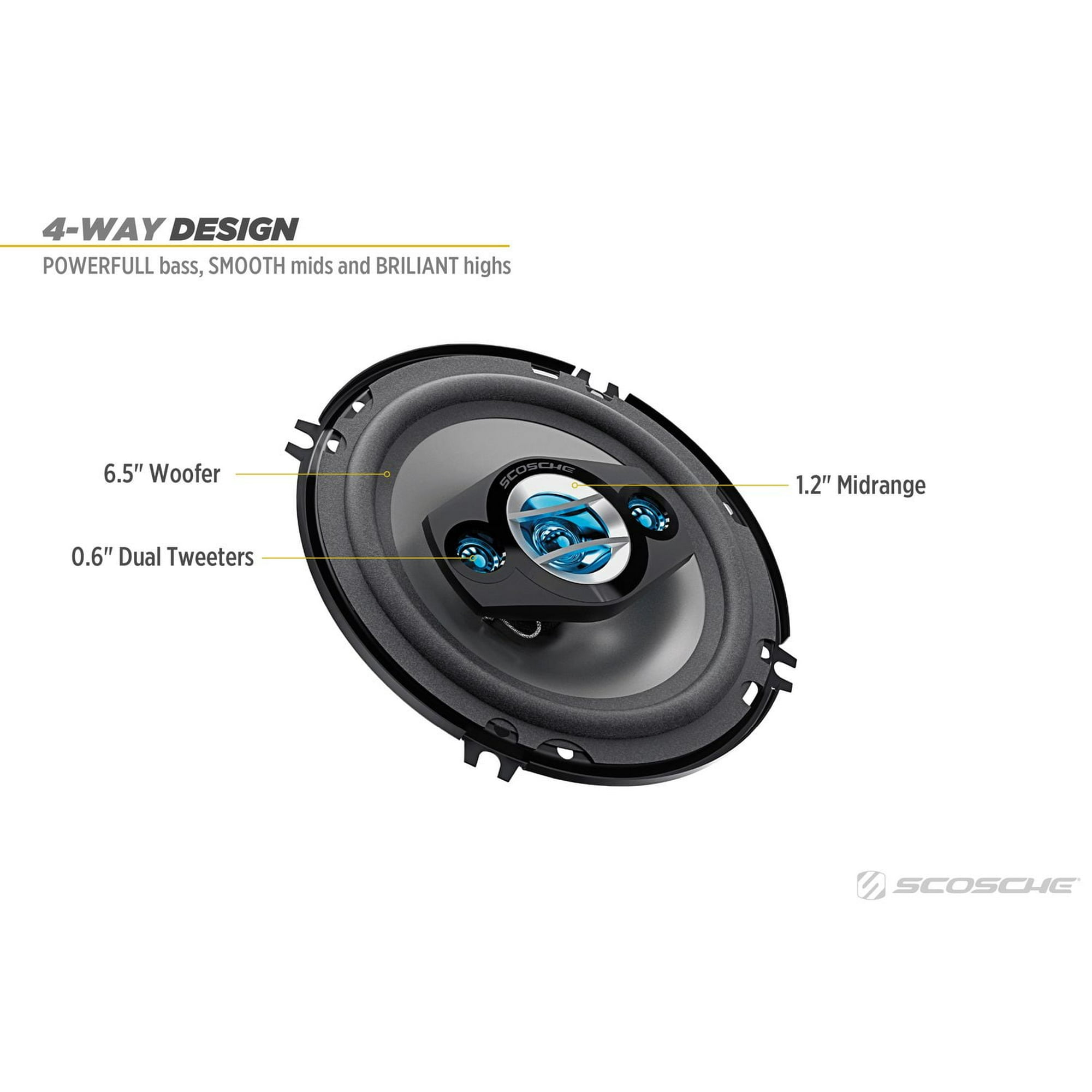 Scosche HD Speakers for Cars Set, Scosche HD Speakers