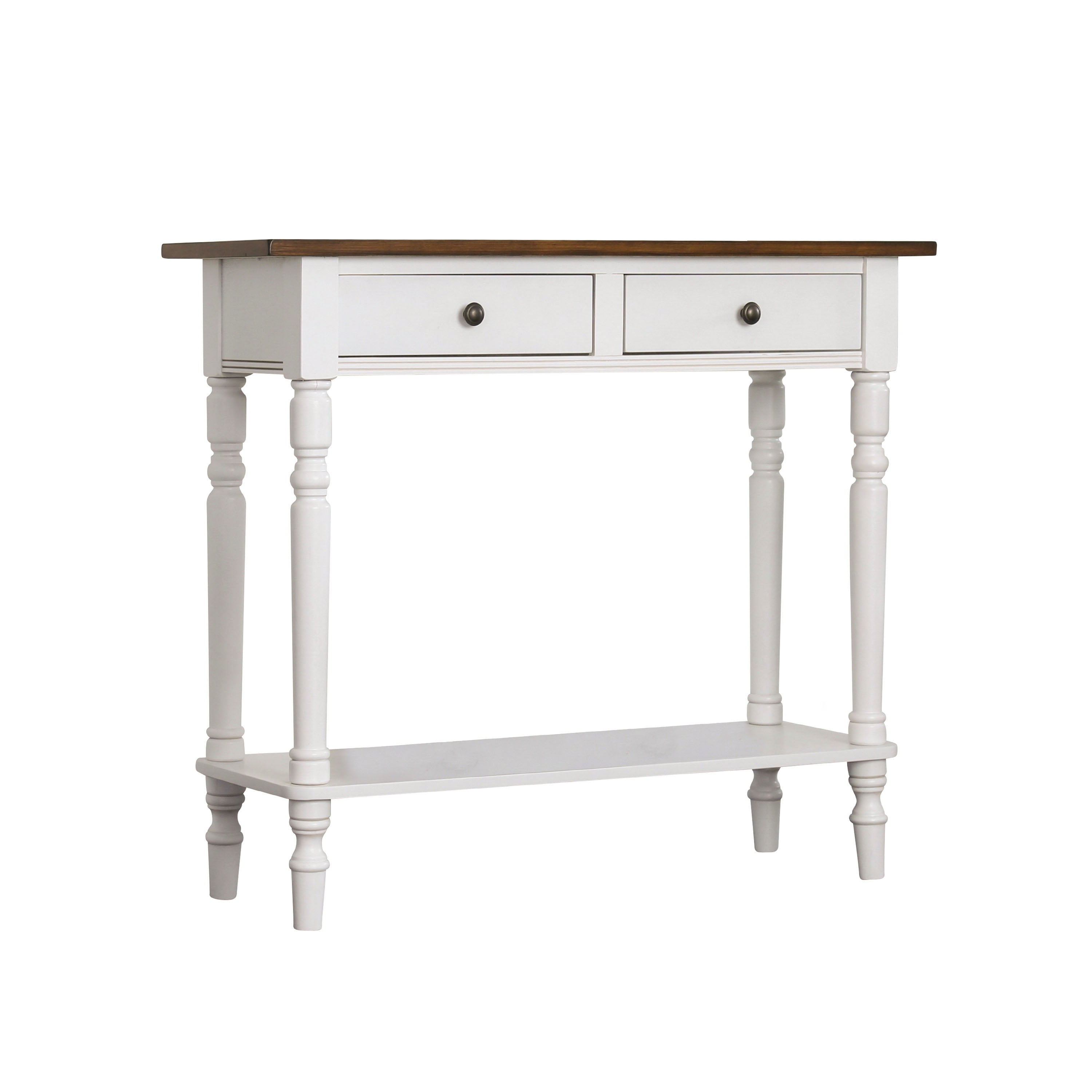 white painted oak console tables