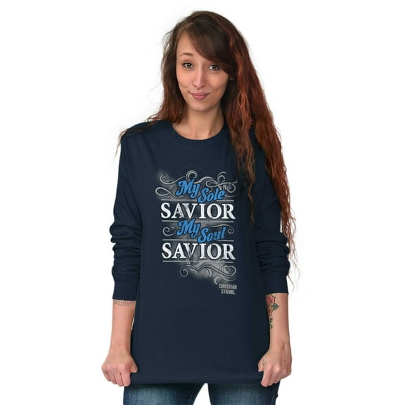 Soul Savior Jesus Christ Christian Women's Long Sleeve T Shirt Brisco Brands S