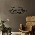 thumbnail image 3 of HELLOYOUNG 15 - Inch Modern Retro Black Iron "Laundry" Sign Metal Wall Art with Cursive Lettering Rustic Metal Sign Laundry Room Decor Creates Practical & Stylish Atmosphere, 3 of 20
