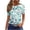 Green, variant on Summer Tops for Women Casual Short Sleeve Blouses Crew Neck T Shirts Floral Graphic Tees Trendy Clothes Blusas Para Mujer
