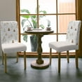 thumbnail image 5 of Chair Covers for Dining Room Set of 6,Vintage Christmas Tree Stretch Seat Protector Removable Washable Chairs Slipcovers for Kitchen Banquet Wedding Hotel,Winter Snowflake on Linen, 5 of 6