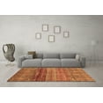 thumbnail image 3 of Ahgly Company Indoor Round Abstract Brown Modern Area Rugs, 4' Round, 3 of 4
