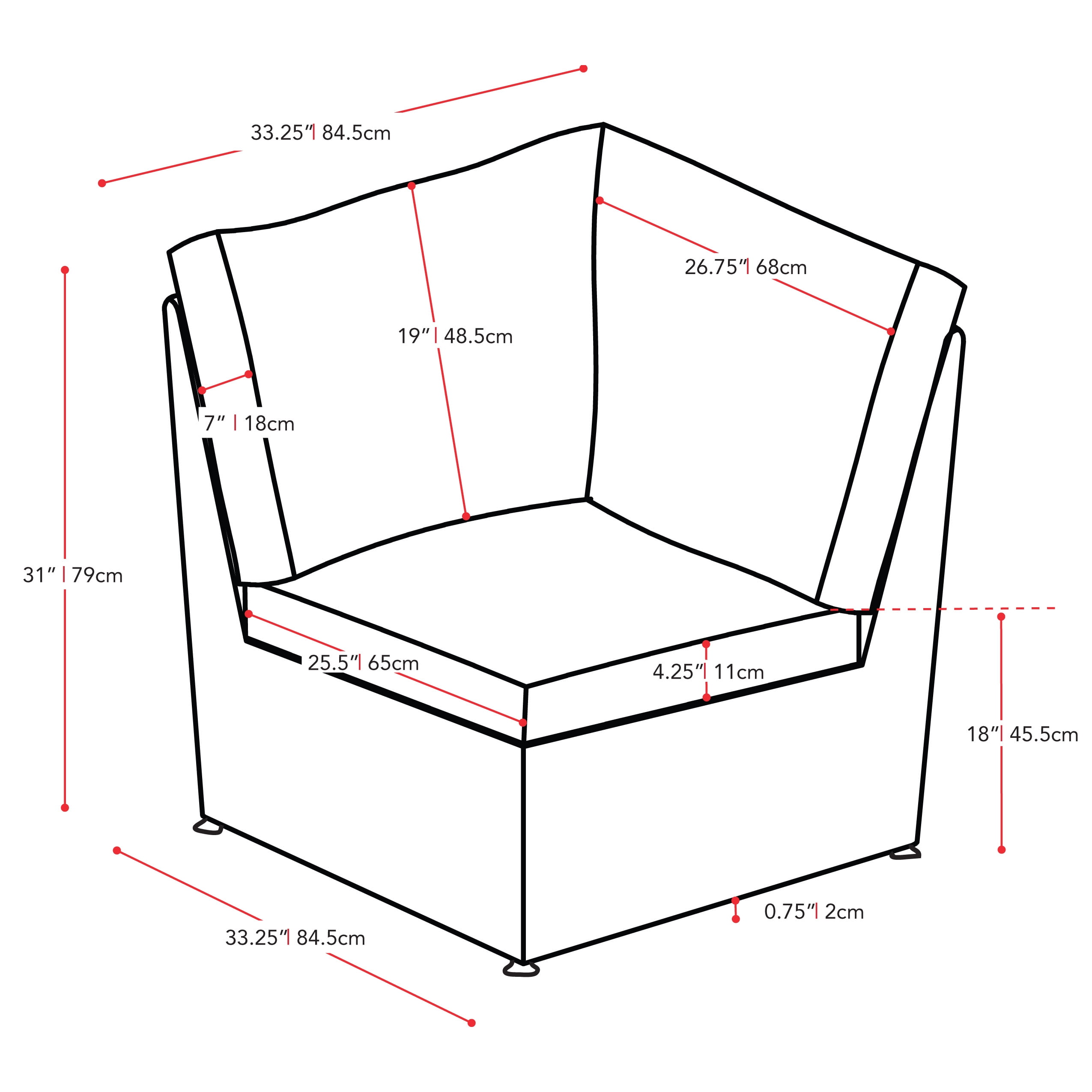 Salon de jardin d'angle CorLiving Brisbane en résine tressée résistante à la rouille, rotin et acier, avec coussins, anthracite/gris clair