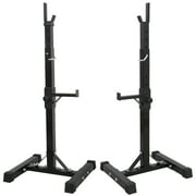 ZenSports S01-1215-G2D Black Steel Squat Rack Adjustable Barbell Free-press Bench, Black 550 lb