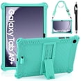 thumbnail image 1 of Funda de silicona DETUOSI para Galaxy Tab A9 Plus de 11 pulgadas con correa, color menta, 1 of 7