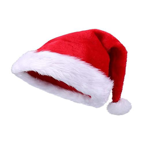 Novelty Festive Light Up Santa Father Christmas Hat Fancy Dress Party Supply 4pc 