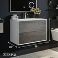 thumbnail image 2 of Eviva Vienna 36 in. Cement Gray and White Wall Mount Bathroom Vanity with White Integrated Acrylic Sink, 2 of 7
