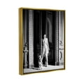 thumbnail image 4 of Stupell Industries Upscale Fashion Woman Dalmatian Dog Ornate Building Photograph Metallic Gold Floating Framed Canvas Print Wall Art, Design by Leah Straatsma, 4 of 5