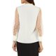 thumbnail image 3 of Blusas de manga larga de malla con cuello atado y volantes elegantes para mujer Allegra K, blancas, talla L, 3 of 6