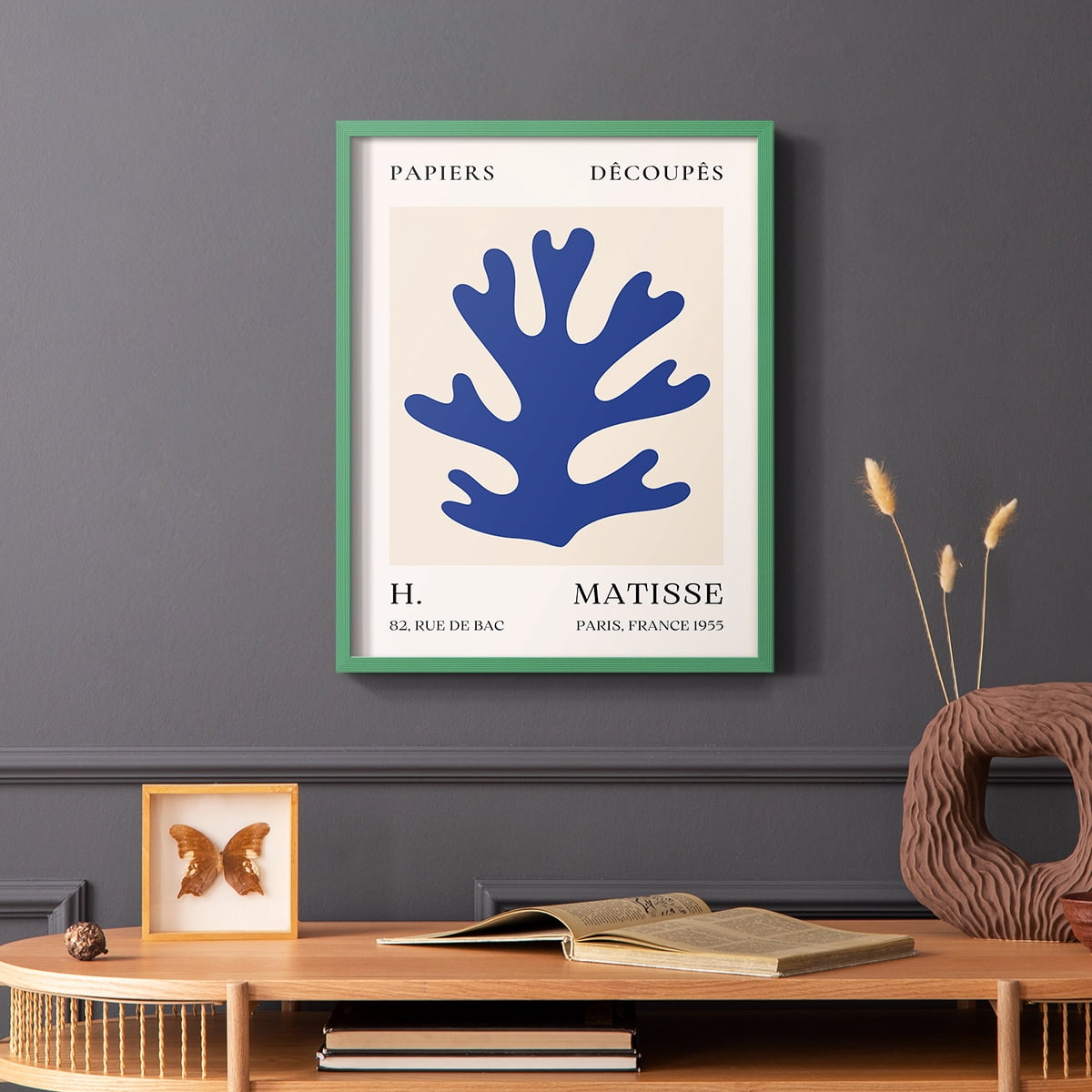 Matisse CLVII Framed Print in Green Solid Wood 11 x 14 Framed Print