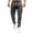 Dark Gray, variant on Men's Side Striped Tapered Joggers - Drawstring Waist Active Fit Workout & Daily Casual Pants Red XL