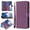 darkpurple, variant on Jiahe Cover for iPhone 12 Pro / 12 6.1", RFID Blocking Wallet Case,Shockproof Magnetic Zipper Wallet Card Holer Stand Case,with Wristband Strap Full Body Protection Case Cover, purple