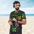 thumbnail image 4 of Wukai Mardi Gras6 Print Men's Short-Sleeved Mesh T-Shirt,Quick-Dry Short Sleeve Workout T-Shirt-4X-Large, 4 of 8