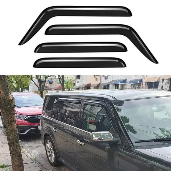 Tuqiang Window Rain Guards Deflectors Window Visor For FORD FLEX 2009-2019 Black 4PCS
