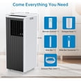 thumbnail image 4 of YUSAZENS 2-Pack 8000BTU Portable Air Conditioner, ABS Mobile Cooling AC with Black Front Panel and Black Control Panel, Compact Indoor Portable AC, 4 of 9