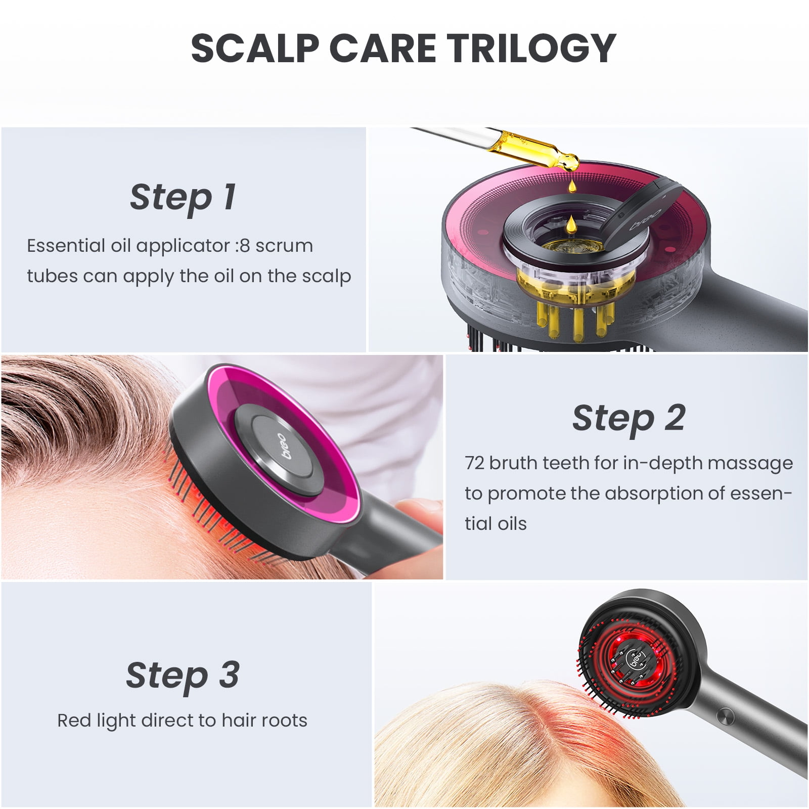 Breo Scalp3 Electric Shiatsu Scalp & Hair Massager, IPX7 Breo Scalp3 Electric Shiatsu Scalp & Hair Massager, IPX7
