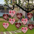VictoryStore Hanging Mother's Day Hearts, Set of 10, 10x10 Inches, PVC