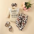 thumbnail image 3 of Gyratedream Newborn Baby Girl 3PCS Outfits Clothes Infant Girl Outfits Long Sleeve Ruffle Romper + Floral Pants + Headband Set, 3 of 11