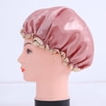 thumbnail image 5 of jiaroswwei Home Women Elastic Reusable Waterproof Shower Cap Head Hair Cover Bathing Hat, 5 of 8