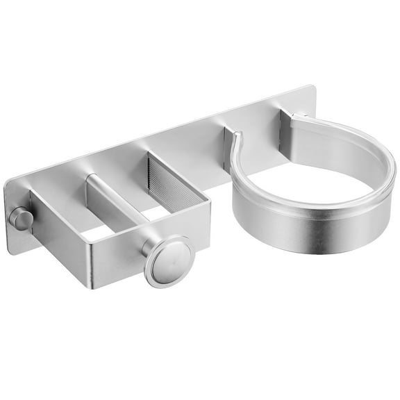 Wall Hair Dryer and Curling Iron Organizer, Space Aluminum Wall Mounted Hair Dryer Hanger for Bathroom, Multipurpose Wall Organizer