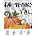 thumbnail image 5 of Give Thanks Yall Bed Skirt Queen Size 18 Inch Drop, Orange Pumpkins Sunflower Black Checkered Wrap Around Dust Ruffle Bedskirts, Wrinkle & Fade Resistant Easy Fit Bedskirt with Adjustable Elastic, 5 of 8