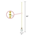 thumbnail image 2 of Aspen Creative 20507-11, 12" Clear with Light Green Line Glass Knob with Pull Chain in Copper, 2 of 8