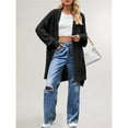thumbnail image 4 of Cárdigan de Mujer, Estilo Oversize, Abierto por Delante Negro S, 4 of 10