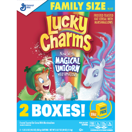 Lucky Charms Marshmallow Cereal, Magical Unicorn, 2 Boxes - 38.6 (Best Lucky Charm For Money)