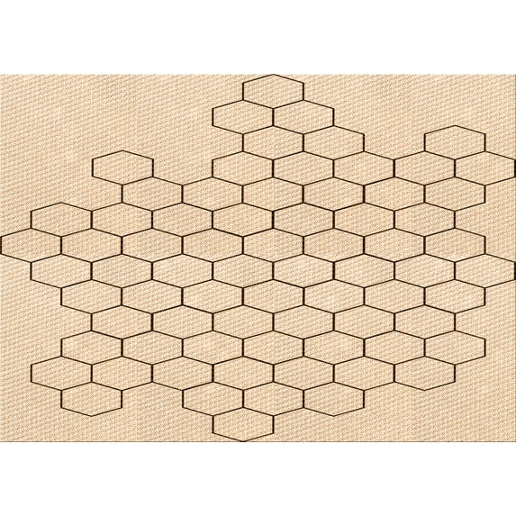 Ahgly Company Indoor Rectangle Patterned Moccasin Beige Area Rugs, 5' x 7'