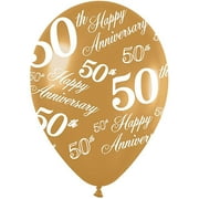 50th Golden Anniversary Latex Balloons