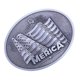 thumbnail image 1 of Hebilla de cinturón Yinane Vintage Bandera Americana Gris Plateado, 1 of 8