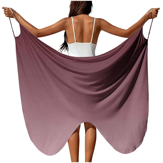 Sortie de Plage pour Femmes, Paréo Transparent avec Sangle Réglable, Paréo de Maillot de Bain à Fente Haute, Robe Fendue sur le Côté Fluide, Tissu Transparent Léger pour Tenue Décontractée Quotidienne de Vacances à la Piscine Ou au Resort