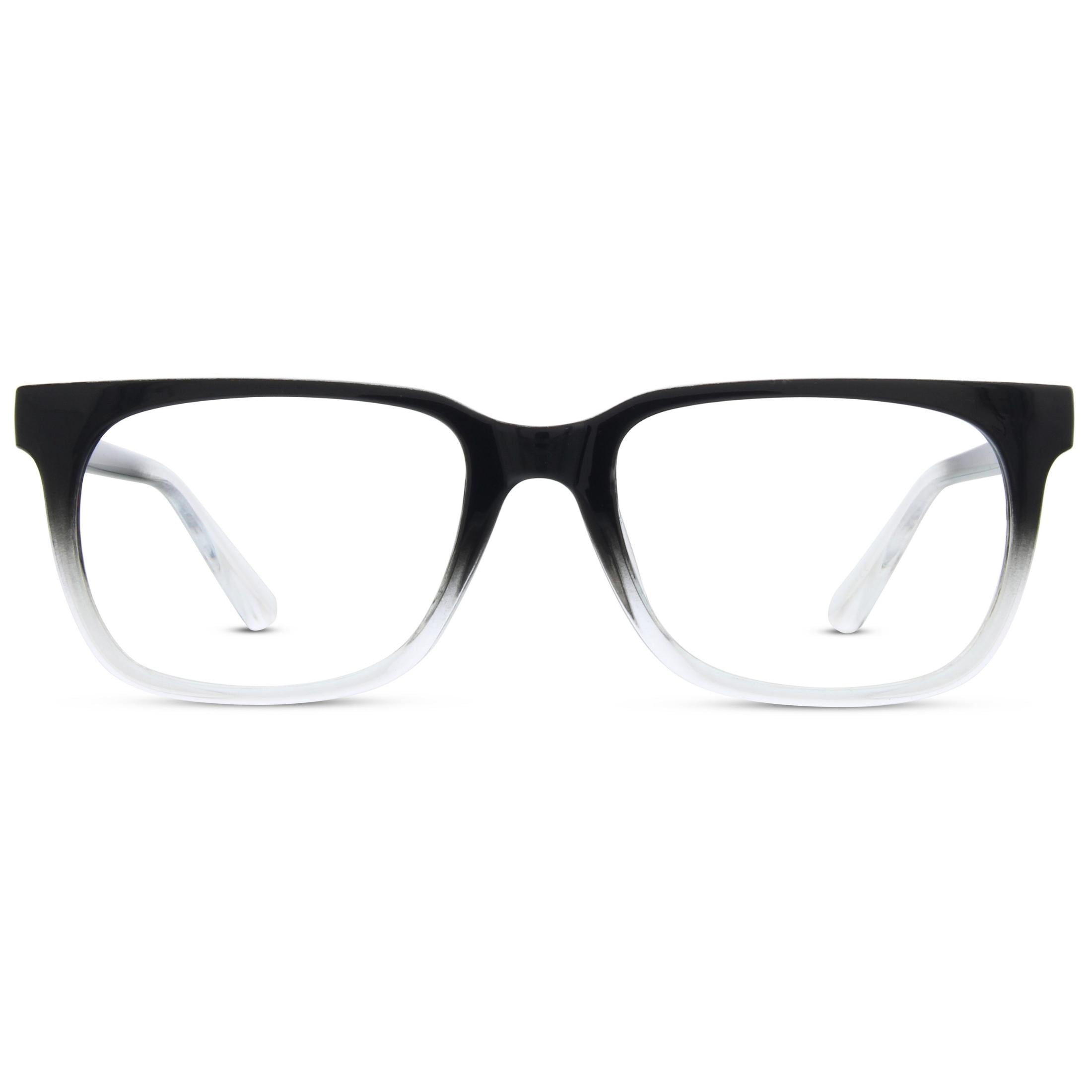 Jonas Paul Eyewear Blue Light Glasses, Black / Crystal Fade, Magnifying Acrylic Lens, Unisex, 2.00