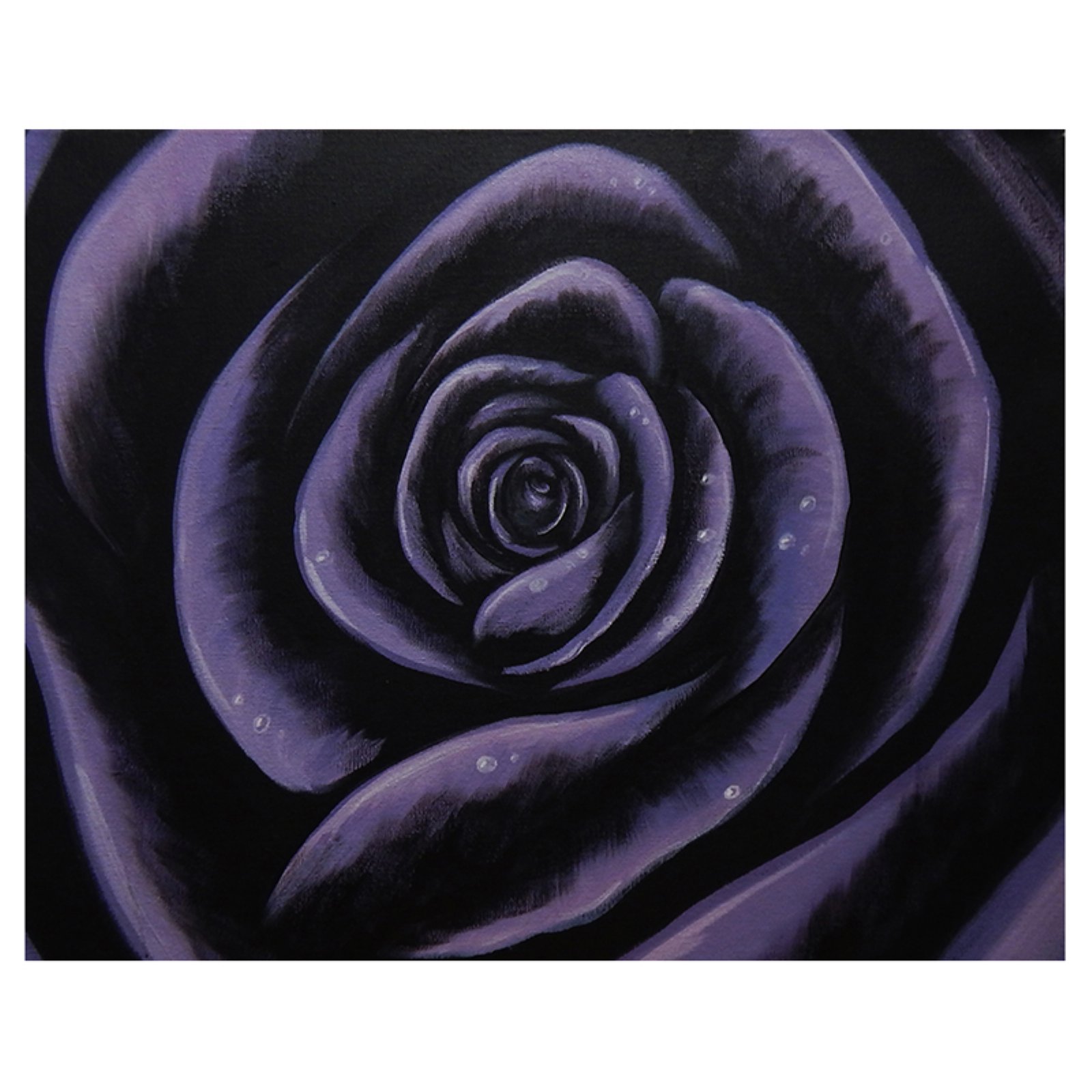 buyartforless Purple Rose Canvas Wall Art
