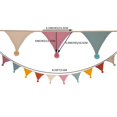 thumbnail image 2 of Fabric Bunting, Bunting Banner,10 Triangle Pennant Flags, Double Sided Bunting Garland Decorations for Home,Baby Shower Carnival Wedding, 2 of 7