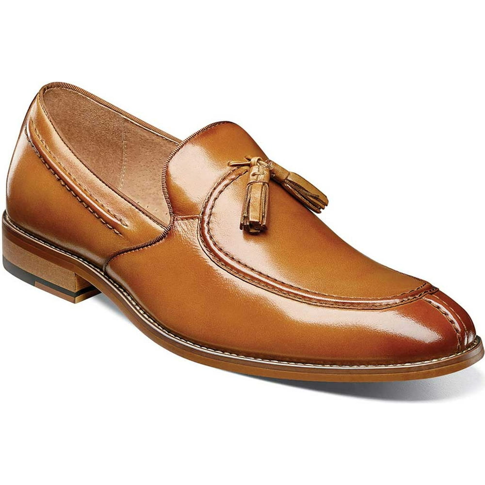 stacy adams donovan black moc toe tassel loafers