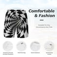 thumbnail image 5 of Uemuo 3D Vortex Illusion Pattern Mens Swim Trunks Quick Dry Board Shorts with Mesh Lining, Stretch Beach Shorts Quick Dry No-Chafing Board Shorts-3X-Large, 5 of 7