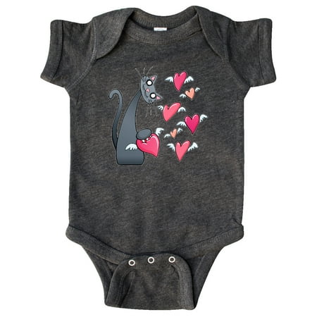 

Inktastic Cat Versus Valentine’s Day Hearts with Wings Gift Baby Boy or Baby Girl Bodysuit