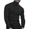 thumbnail image 1 of Gibobby Suéter hombre Suéter de cuello redondo para hombre, ajuste delgado, ligero, de manga larga(Negro,Extra Grande), 1 of 5