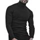 thumbnail image 1 of Gibobby Suéter cuello alto hombre Suéter de cuello alto para hombre, ajuste delgado, casual, tela acanalado, suéter térmico(Negro,G), 1 of 5