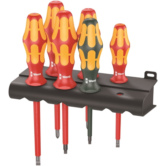 Wera - 5347777001 Kraftform Plus 160i/168i/6 Insulated Professional Screwdriver Set, 6-Piece