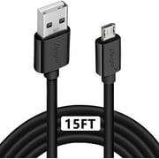 DEEGO Micro USB Cable Charger 15 ft, Android Charging Cord for Samsung, HTC, Note, LG, Nexus, Nokia, PS4, Kindle, Xbox, Black