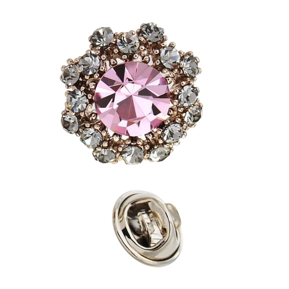 Crystal Embellished Pin Secure Clasp Formal Event Brooch Fashion Jewelry Gift